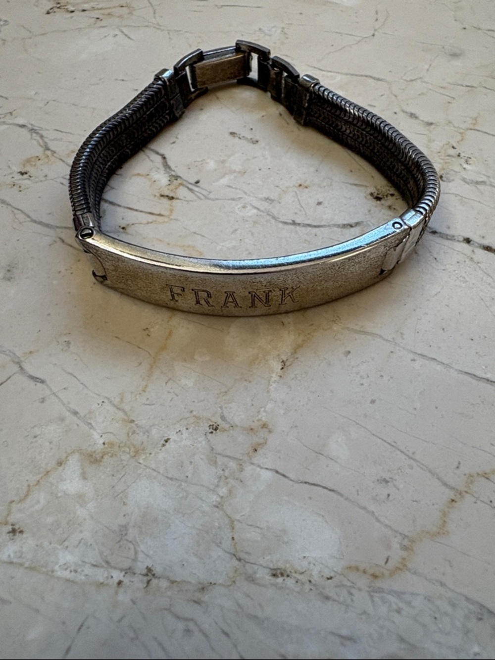 Personalized Silver Men’s ID Bracelet - can be repurposed